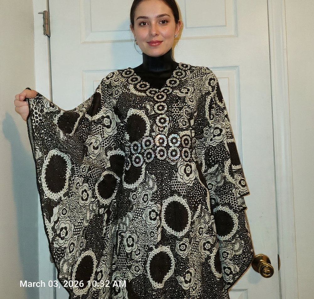 Sparkly Butterfly Abaya Dress